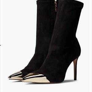 New! Schutz Womens Luh Leather Toe Cap Ankle Boots Size 7.5